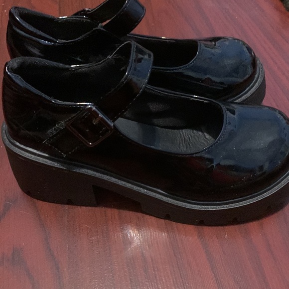 Mary jane platform shoes, Black, Size 37(6) Womens - Picture 2 of 4